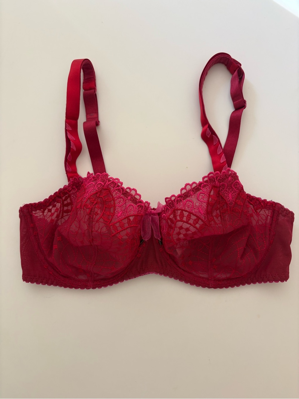 Aubade Deep Red Lace Underwire Bra